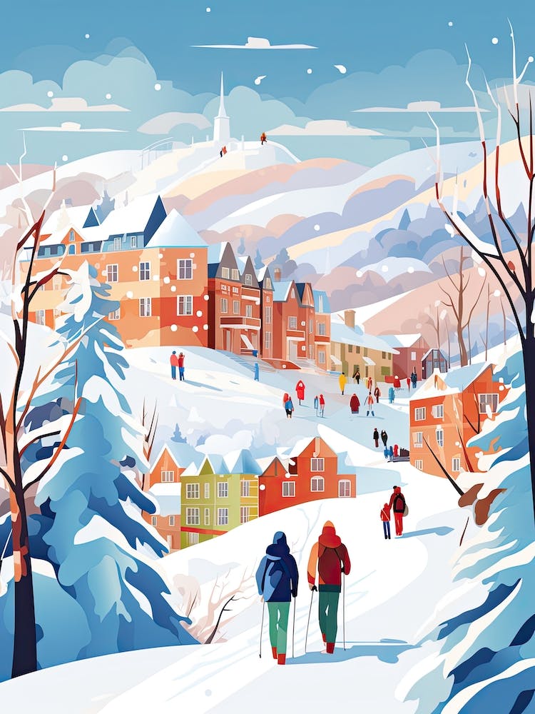 Stowe Mountain Resort   Vermont Usa, Ski Resort Illustration 3