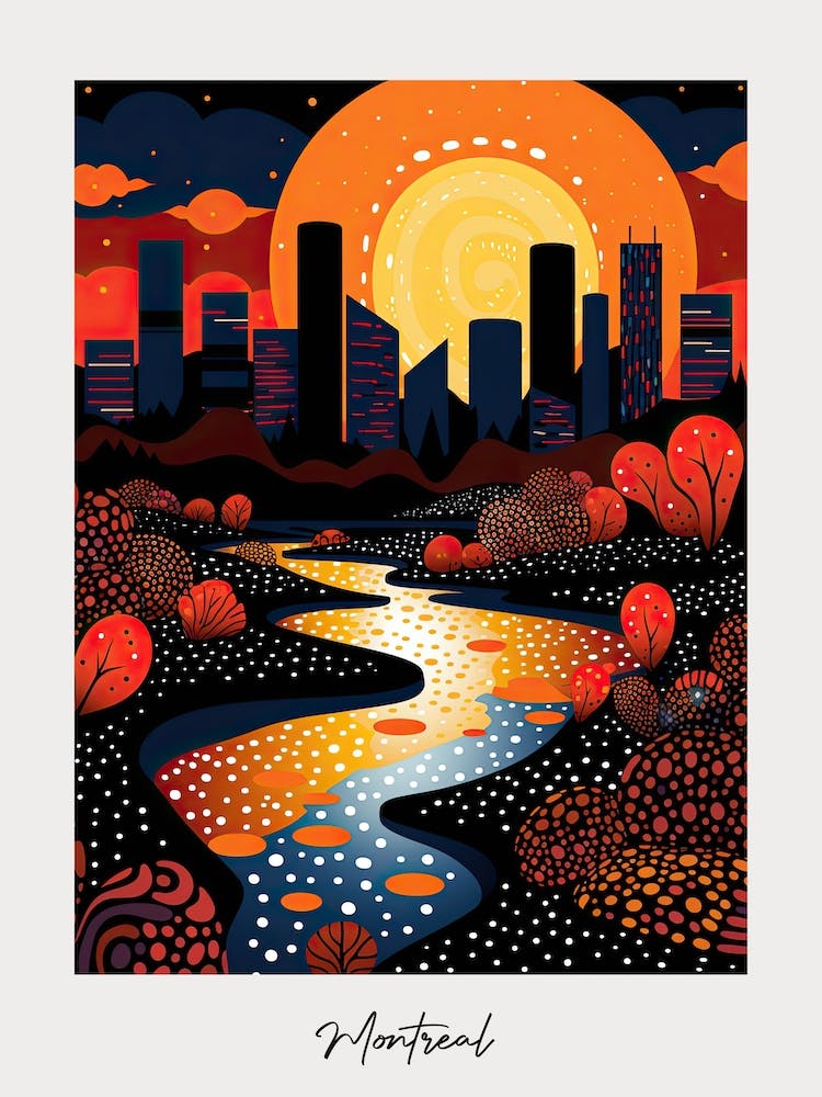 Poster Of Montreal, Illustration In The Style Of Pop Art 2