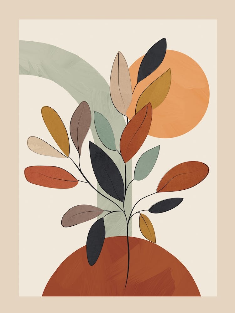 Abstract Art Minimal Plant Shapes