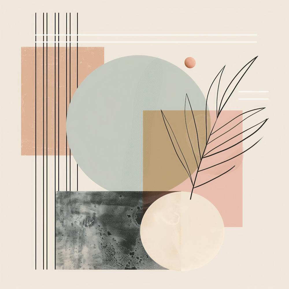 Botanical Geometry: Abstract Fusion of Nature and Form