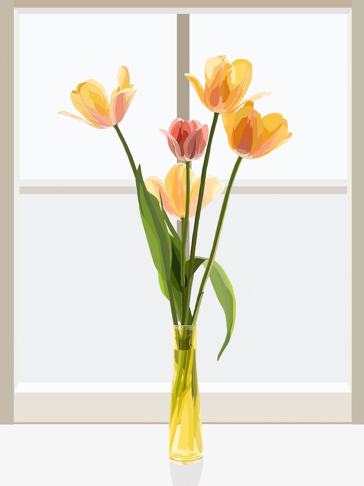 Tulips In A Vase 1
