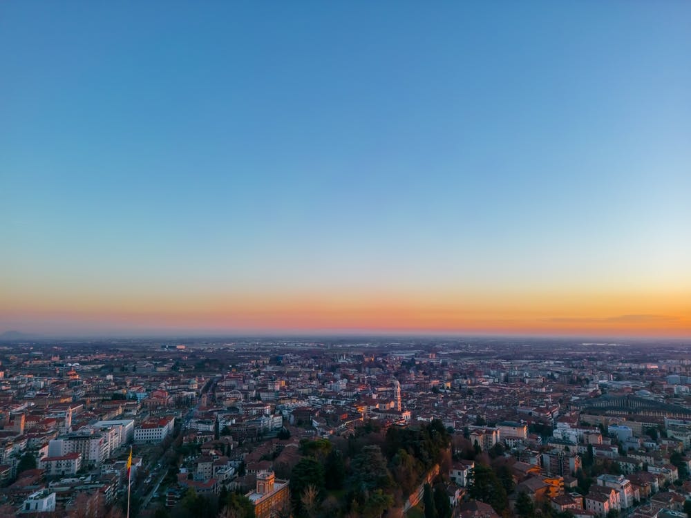 Città Alta Panorama Aerial view