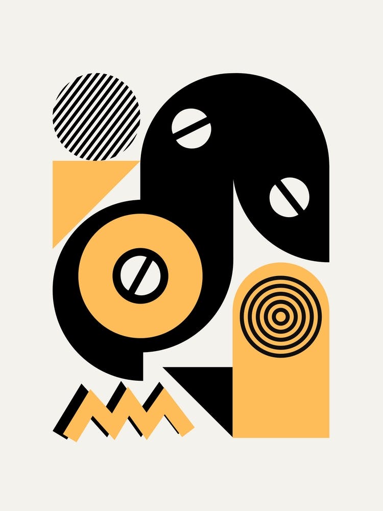 Geometrical Design In Yellow