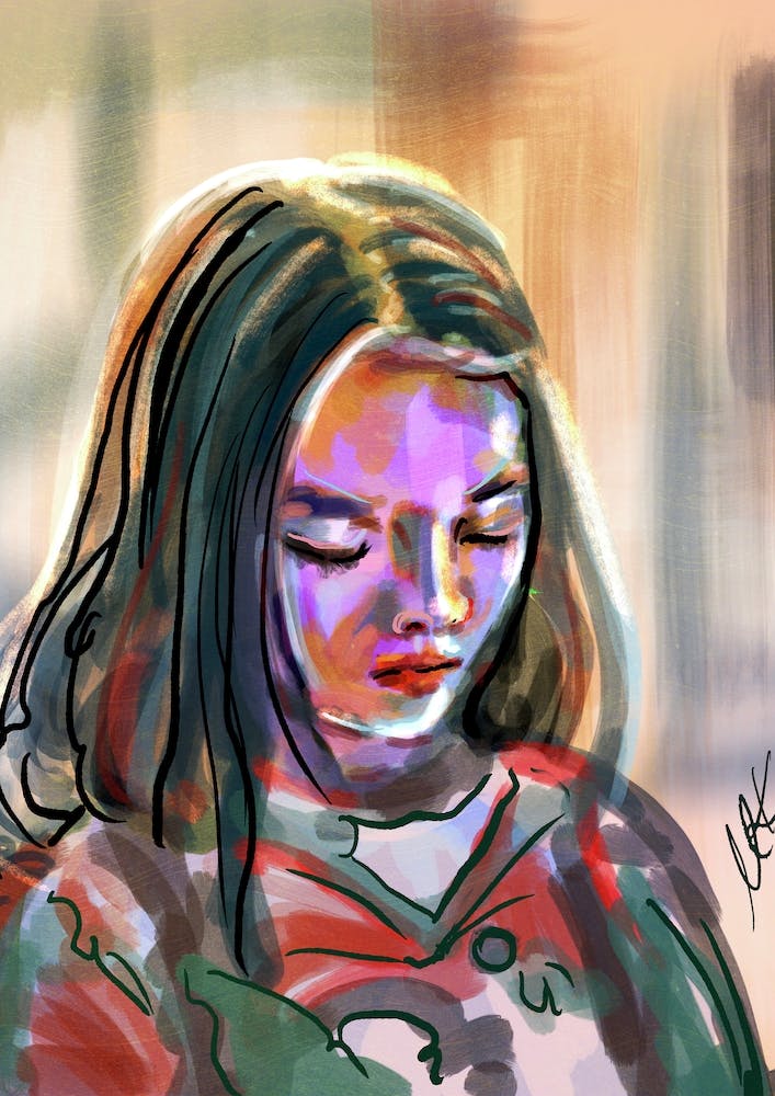 Portrait Girl Colourful