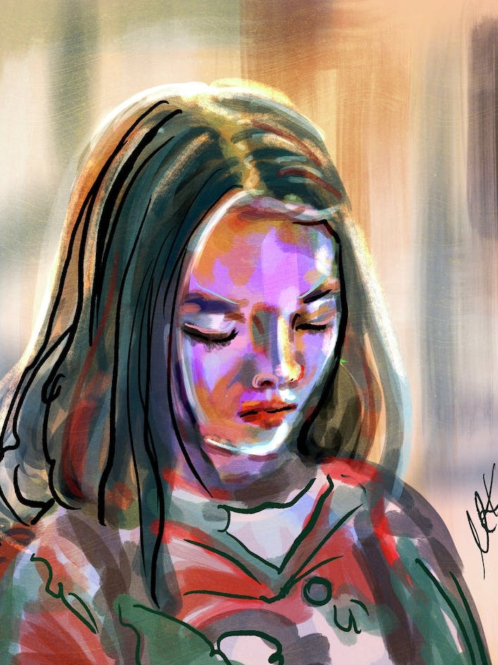 Portrait Girl Colourful