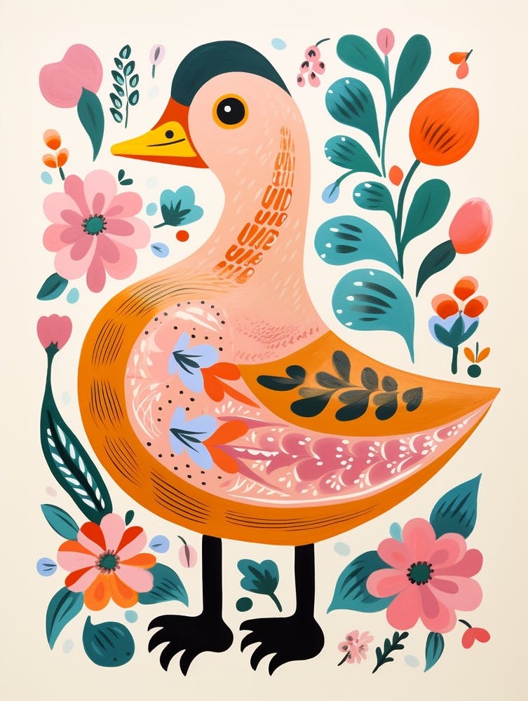 Pink Scandi Duck 4