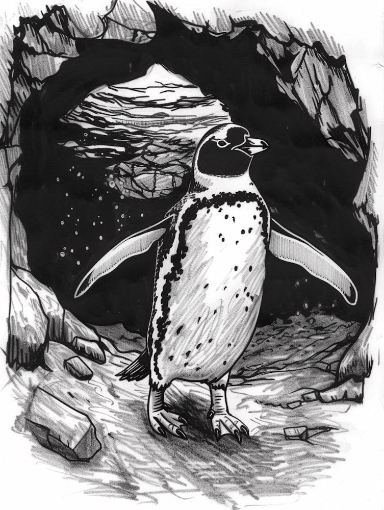 King Penguin Exploring Underwater Caves 4