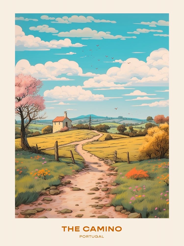 The Camino Portuguese Path 1 Hike Poster
