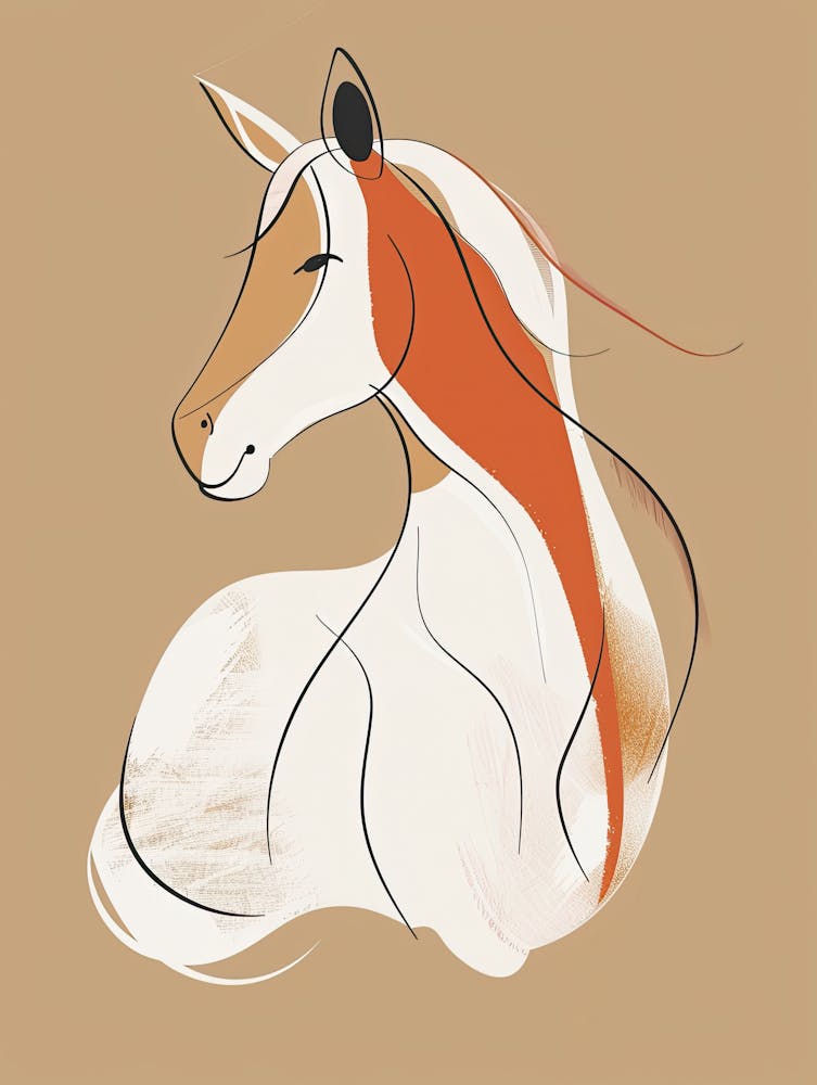 Horse Head Boho, Line Art