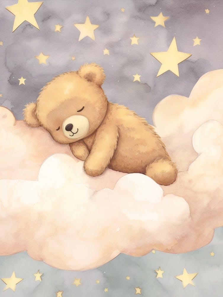 Sleeping Baby Bear Cub 1
