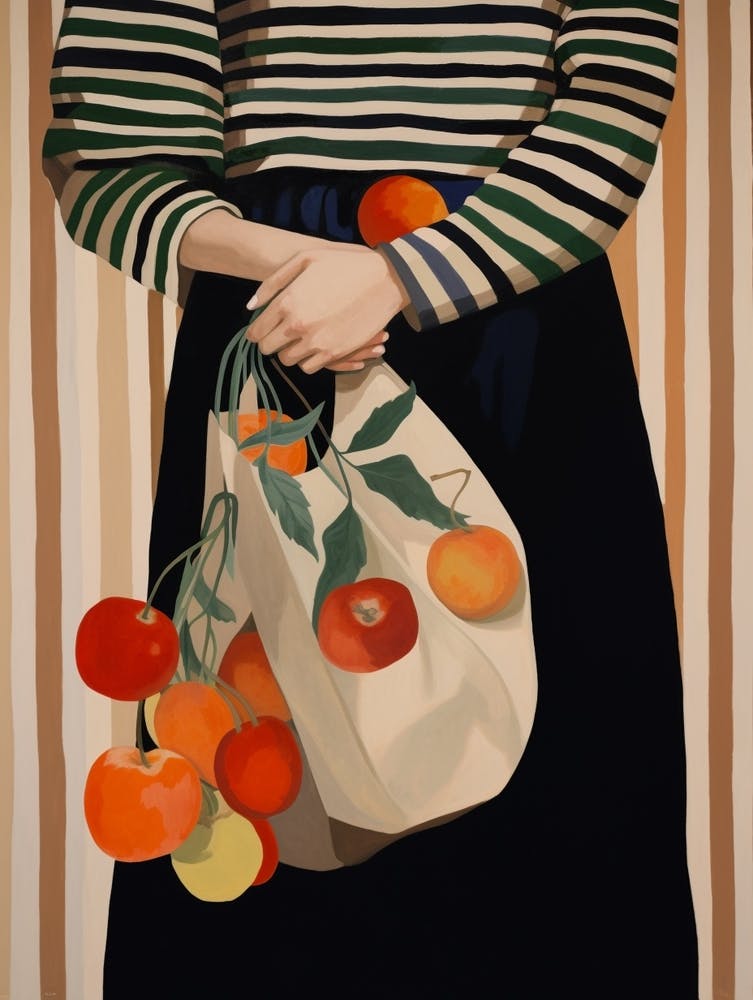 Bag Of Apples Fall Illustration 1