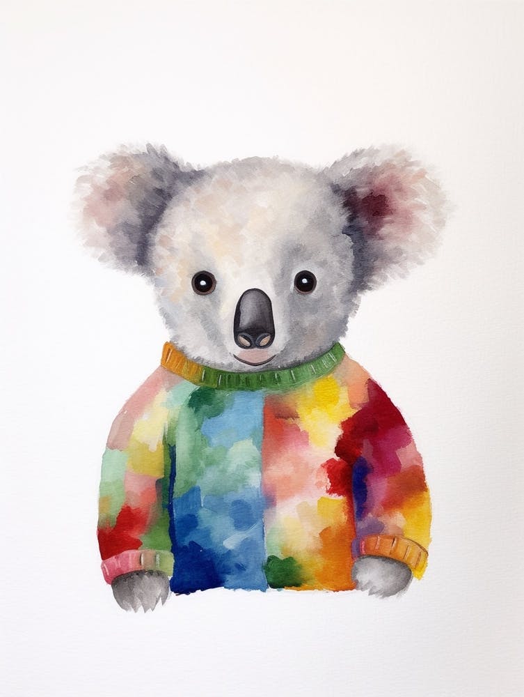 Baby Animal Wearing Sweater Koala 2