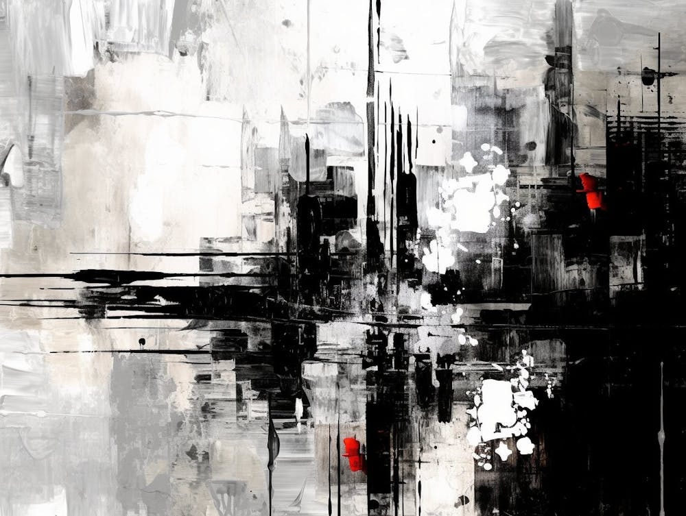 Urban Pulse Abstract Black And White 4