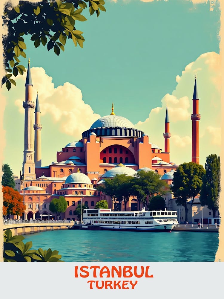 Istanbul, Turkey Travel Poster V 01