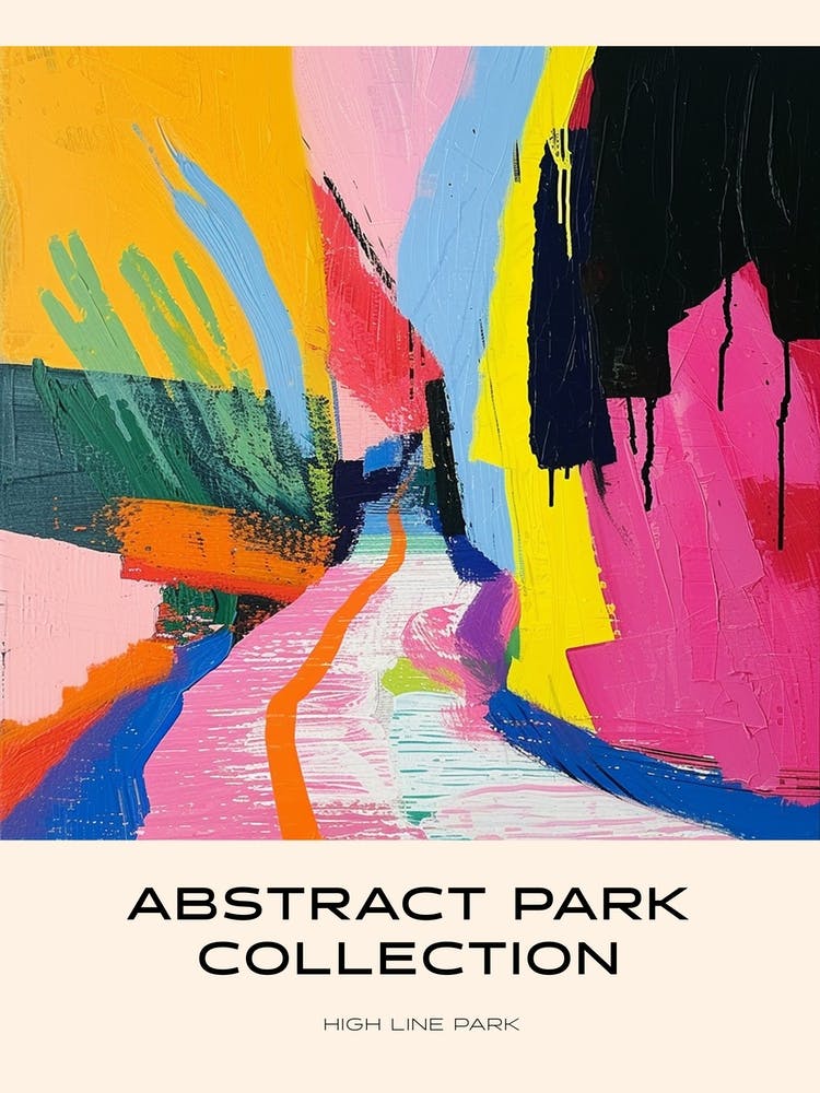Abstract Park Collection Poster High Line Park New York City 2