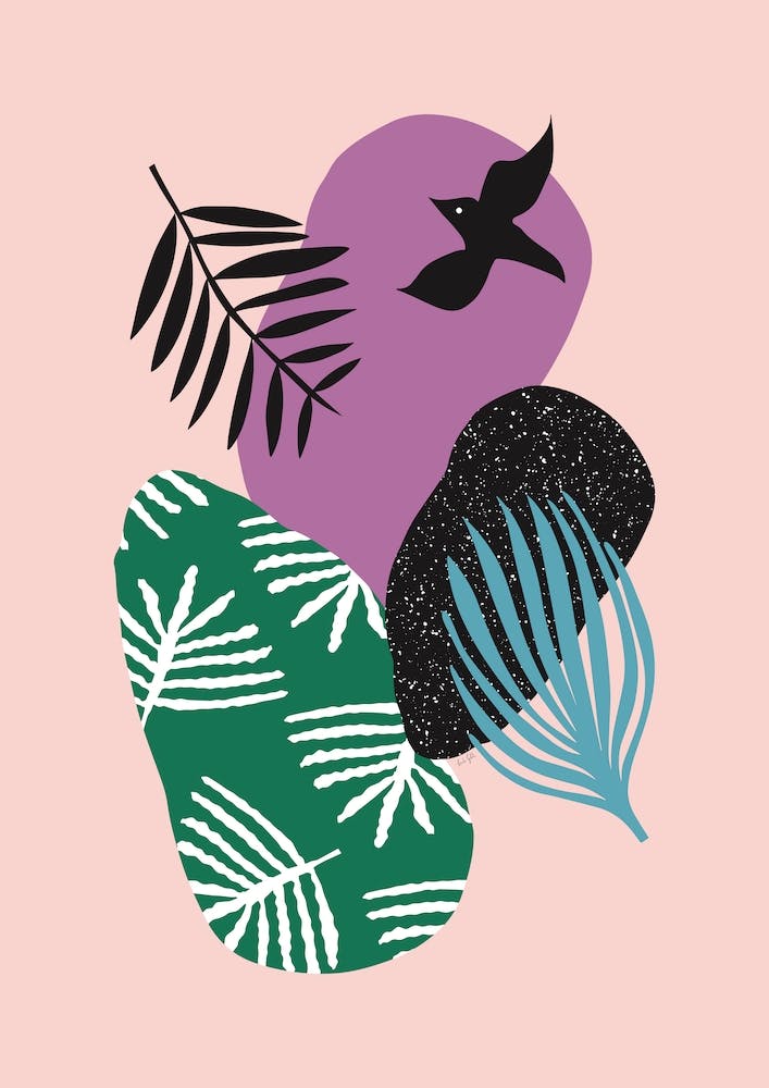 Tropical Bird in Pink