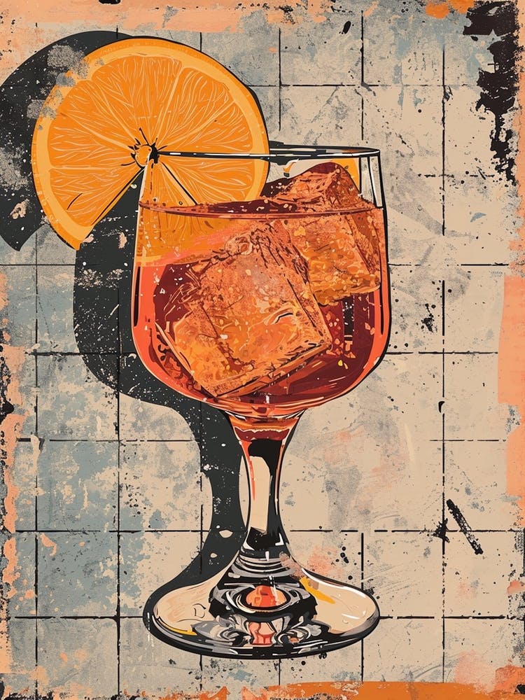 Aperol Spritz Tiled Illustration 4