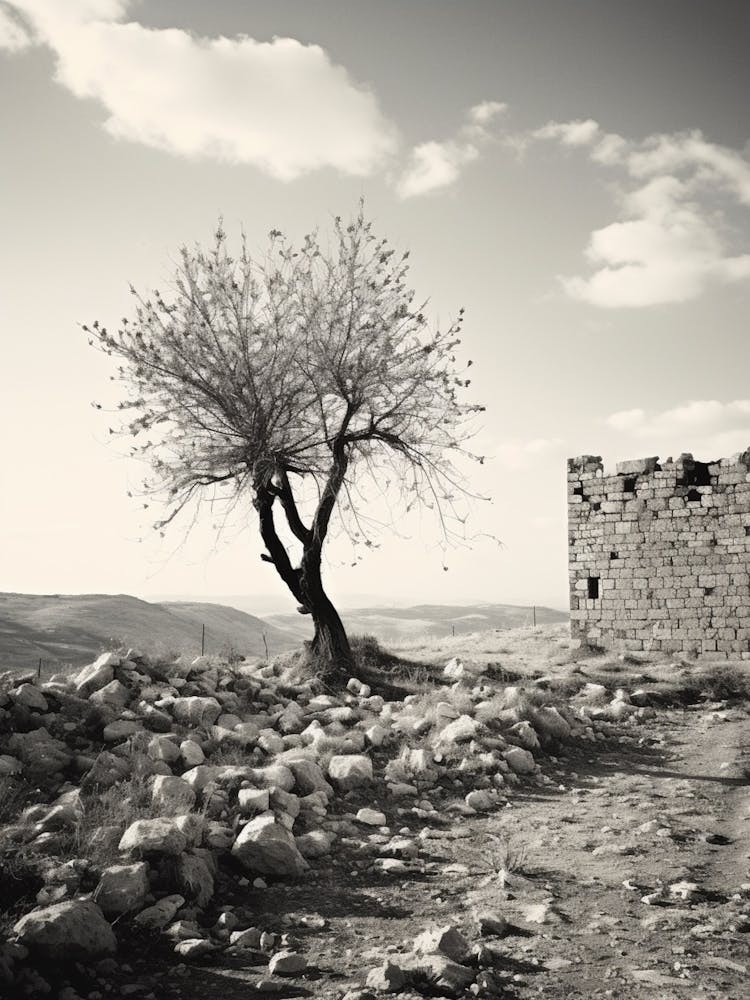 Palestine, Black And White Analogue Photograph 2
