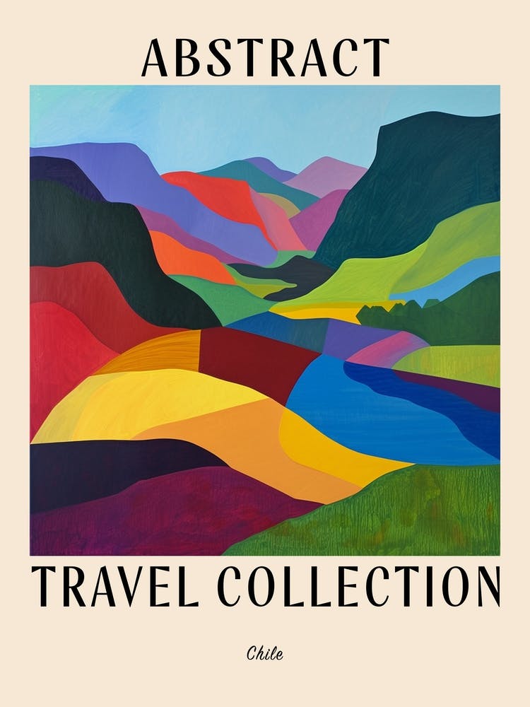Abstract Travel Collection Poster Chile 1