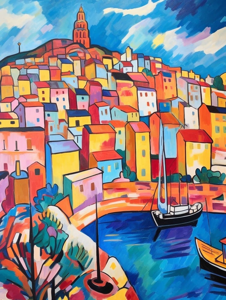 Marseille France 3 Fauvist Painting