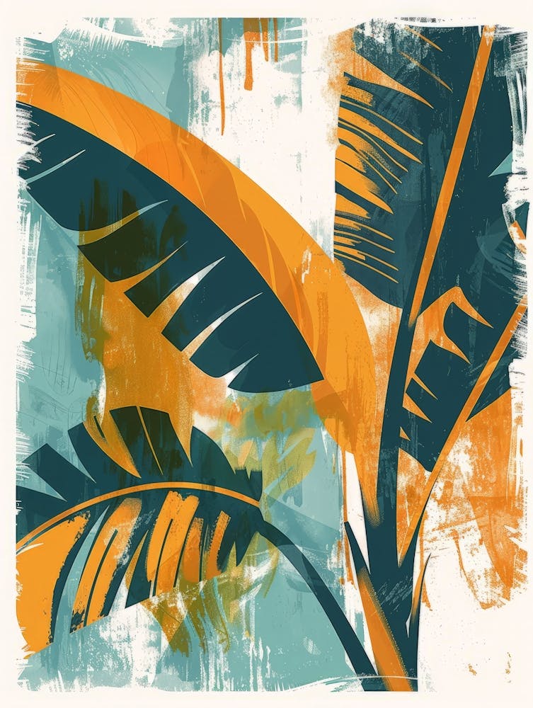 Palm Leaves Canvas Print 1