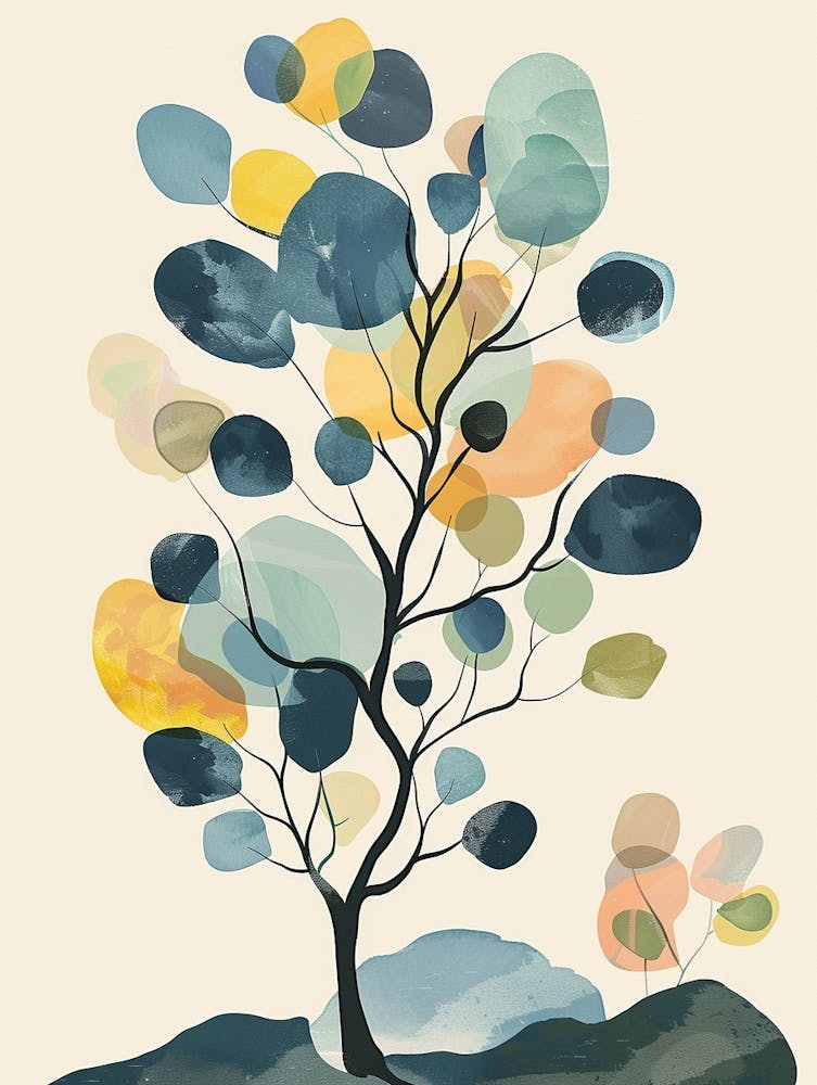 Cedar Tree Flat Illustration 6