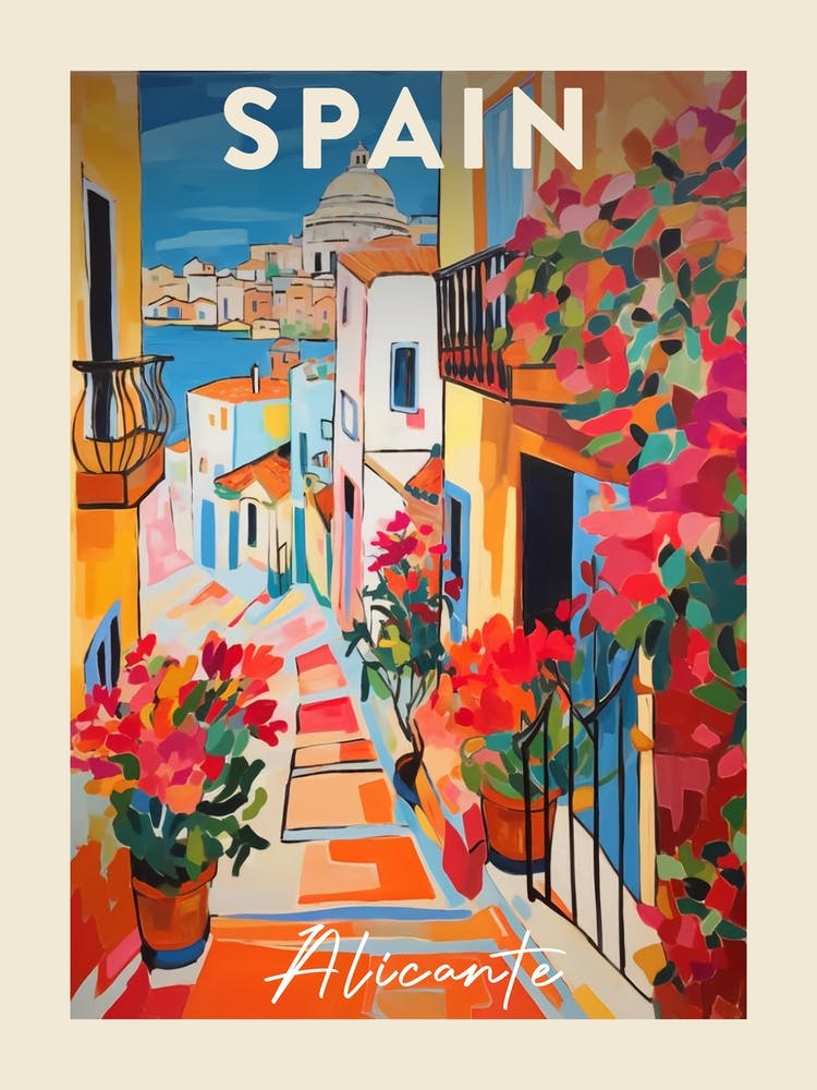 Alicante Spain 2 Fauvist Painting Poster