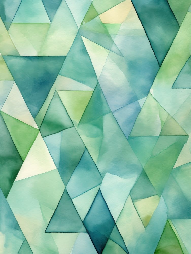 Abstract Watercolor Triangles 2