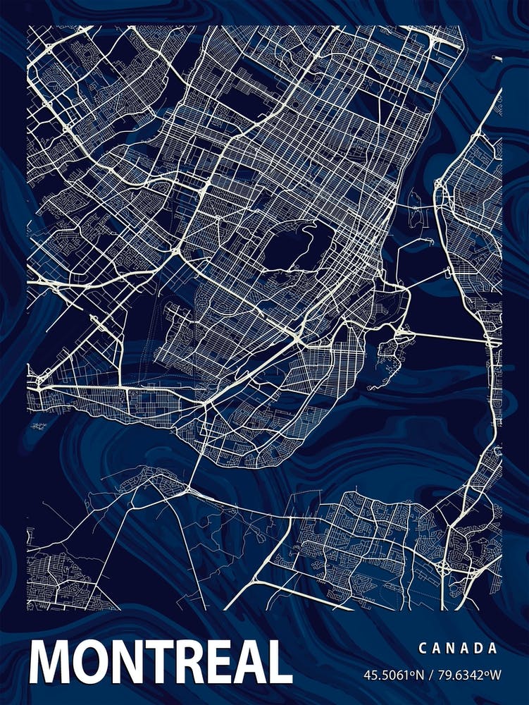 Montreal Crocus Marble Map