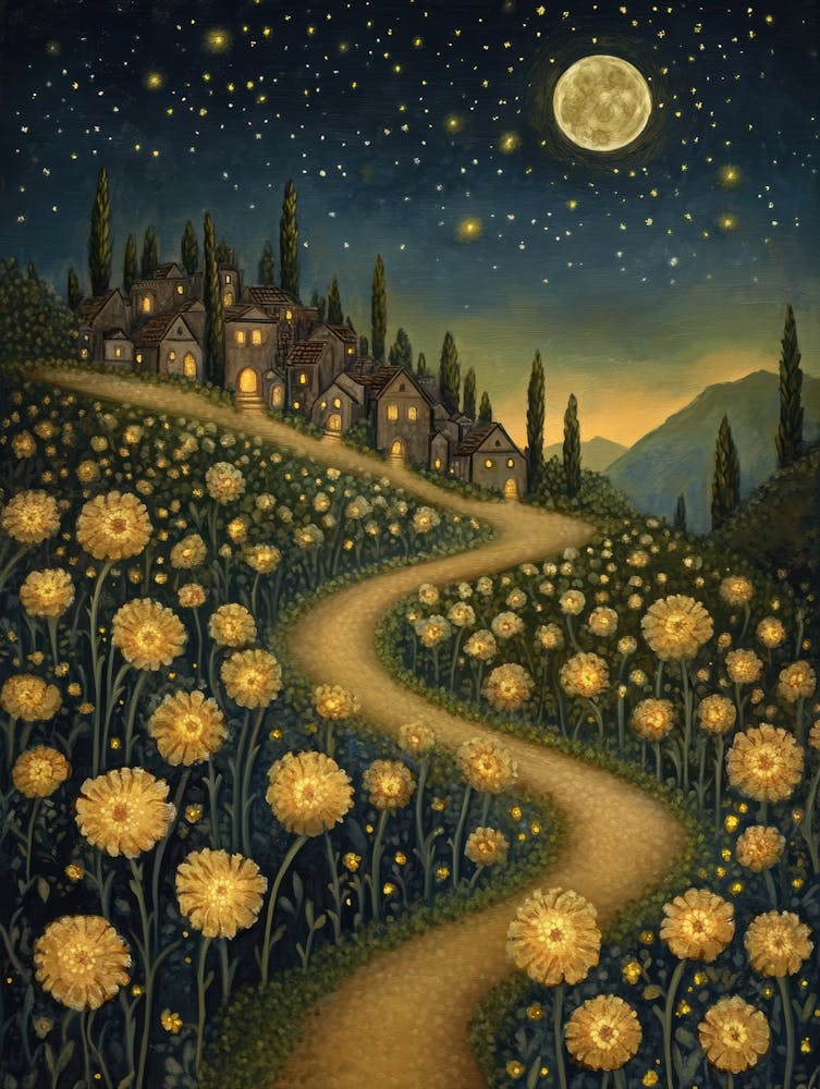 Dandelions At Night 8