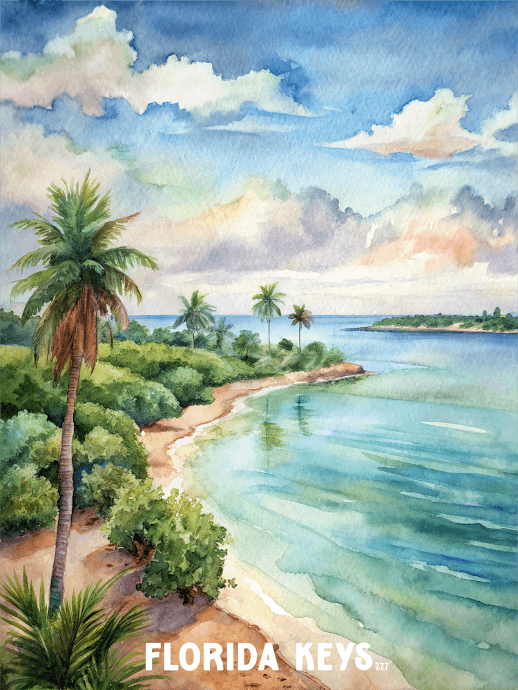 Florida Keys Aquarellmalerei