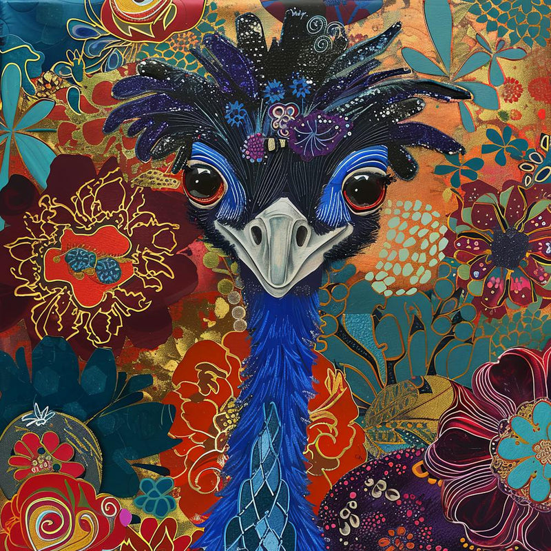 Patchwork Quilted Emu 2