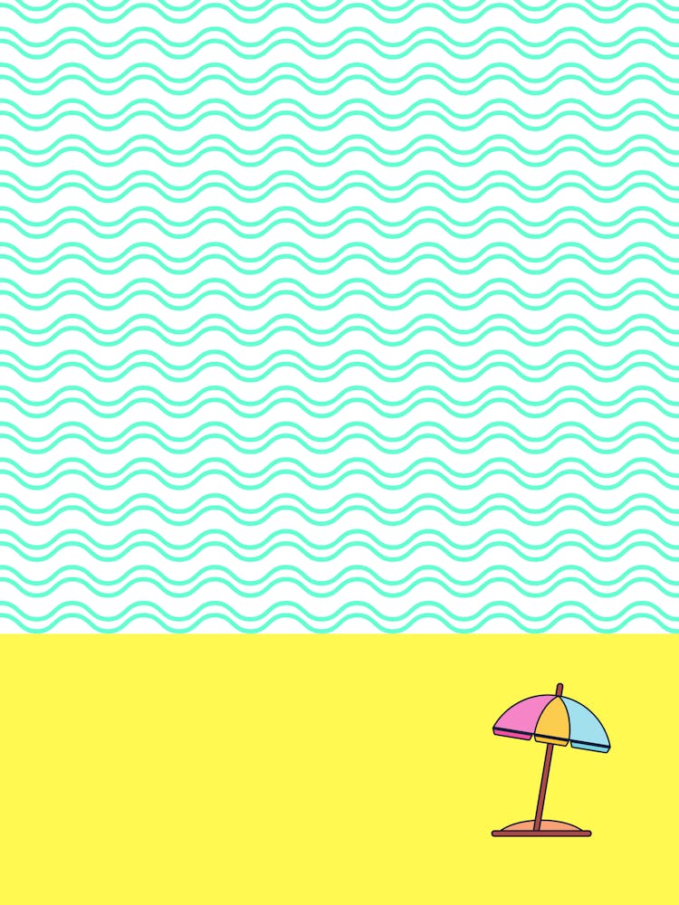 Beach Background With Umbrella
