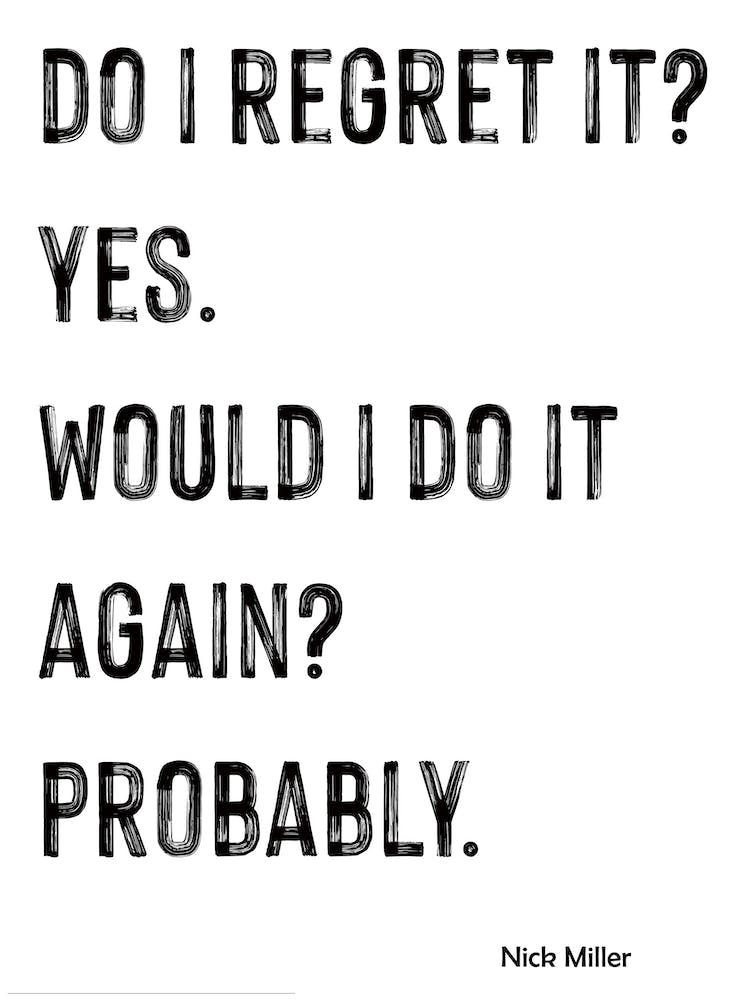 Nick Miller, Quote, New Girl, Do I Regret It?, Art, Wall Print