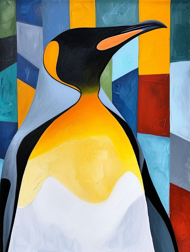 King Penguin Phillip Island The Penguin Parade Colour Block Painting 1