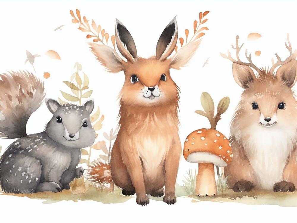 Cute Animals In The Forest