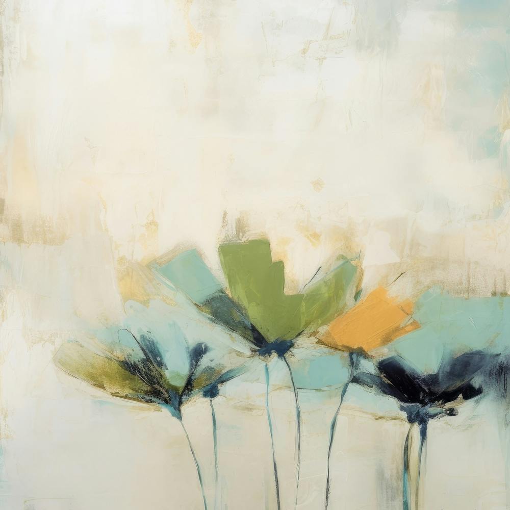 Blue Green Flowers 8