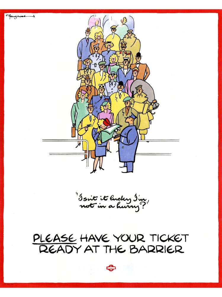 Please Have Your Ticket Vintage London Underground Poster