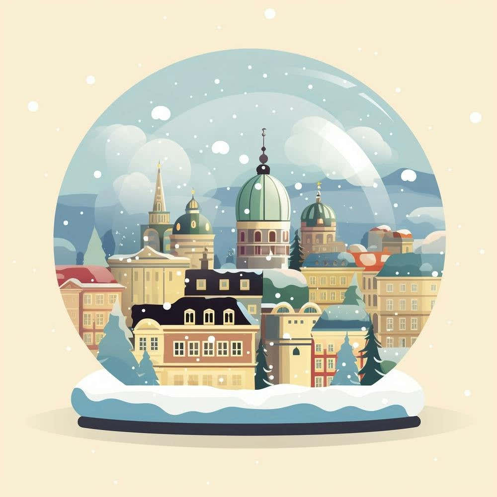 Prague Czech Republic 2 Snowglobe