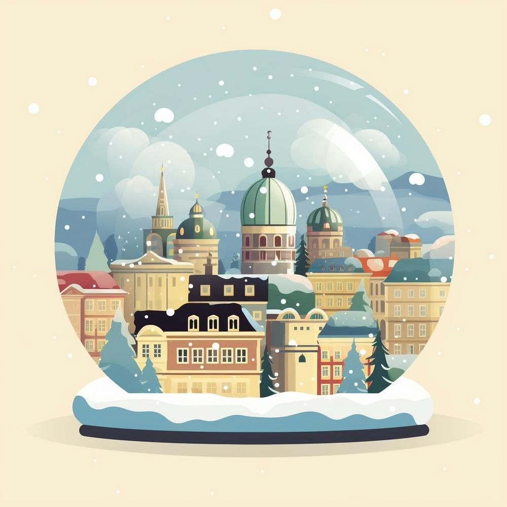 Prague Czech Republic 2 Snowglobe