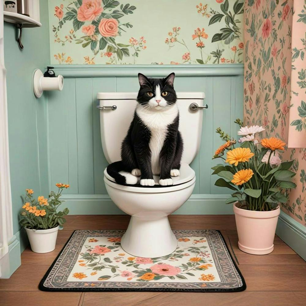 Cat Reading A Newspaper In Toilet (9)