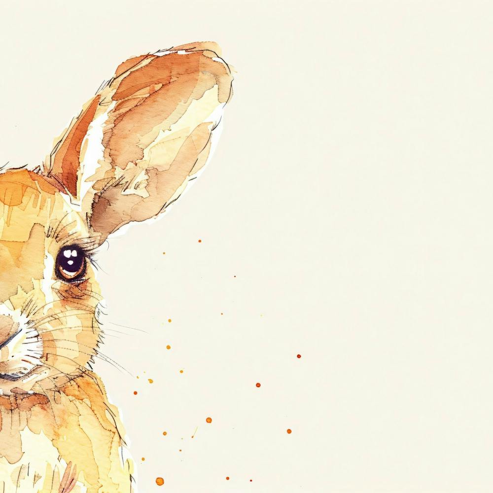 Watercolor Easter Bunny