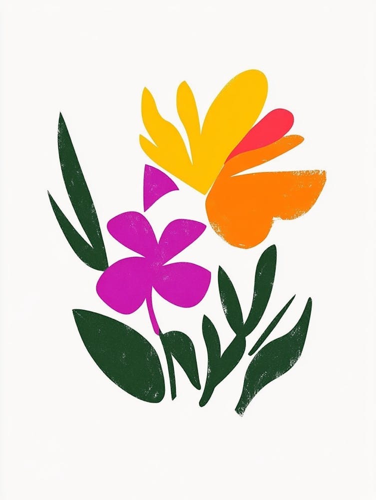 Flowers On A White Background 26