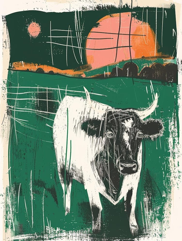 Cow In The Field 1