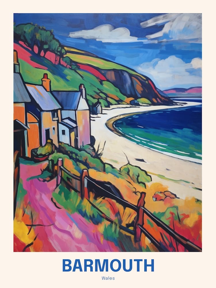 Barmouth Wales 2 Uk Travel Poster
