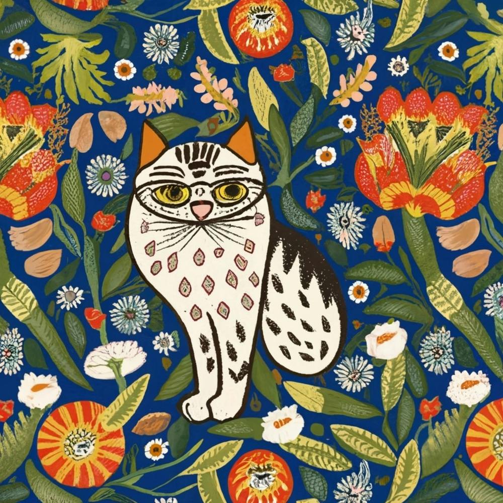 William Morris Inspired Cats Collection