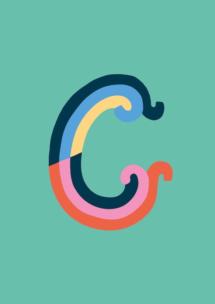Letter C Typographic