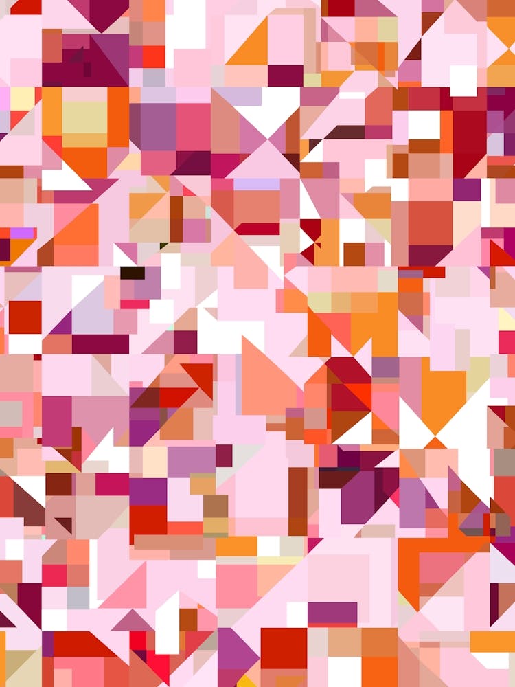 Abstract Geometric Pattern - Pink