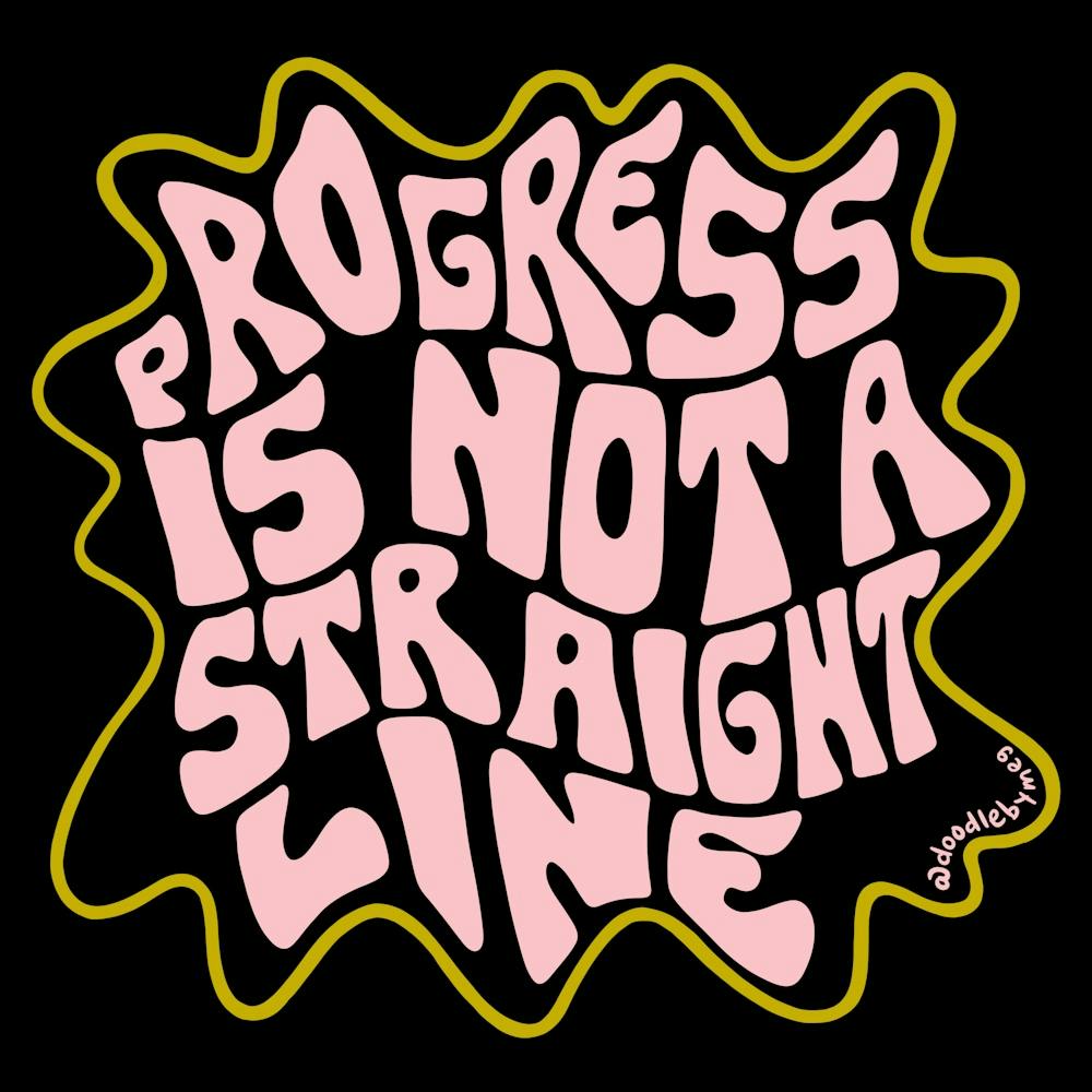 Le Progrès N'est Pas Une Ligne Droite En Rose