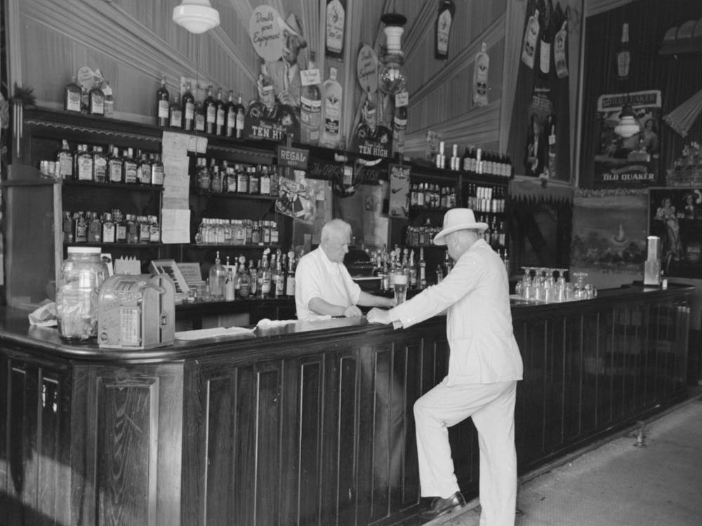 Saloon, Decatur Street, New Orleans, Louisiana By Russell Lee